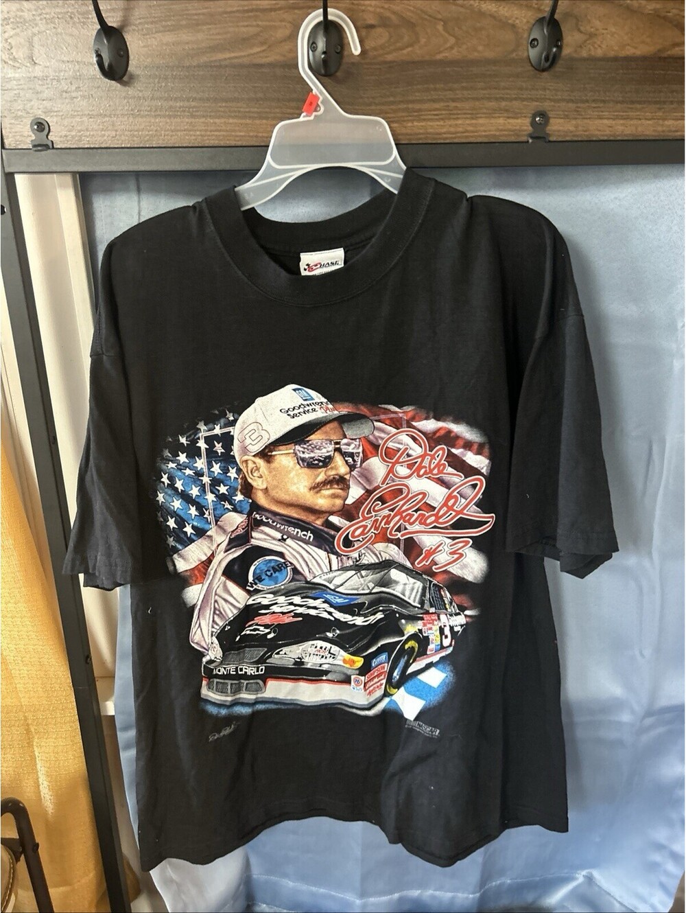 Vintage Chase T Shirt Dale Earnhardt NASCAR Racing Shirt Men’s 2XL American Flag